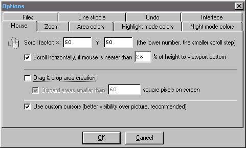 Mouse settings page